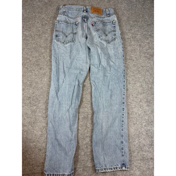 VINTAGE 80s Levis 550 Jeans Mens 32x30 Blue Denim Relaxed Fit Straight Red Tab - Picture 2 of 10